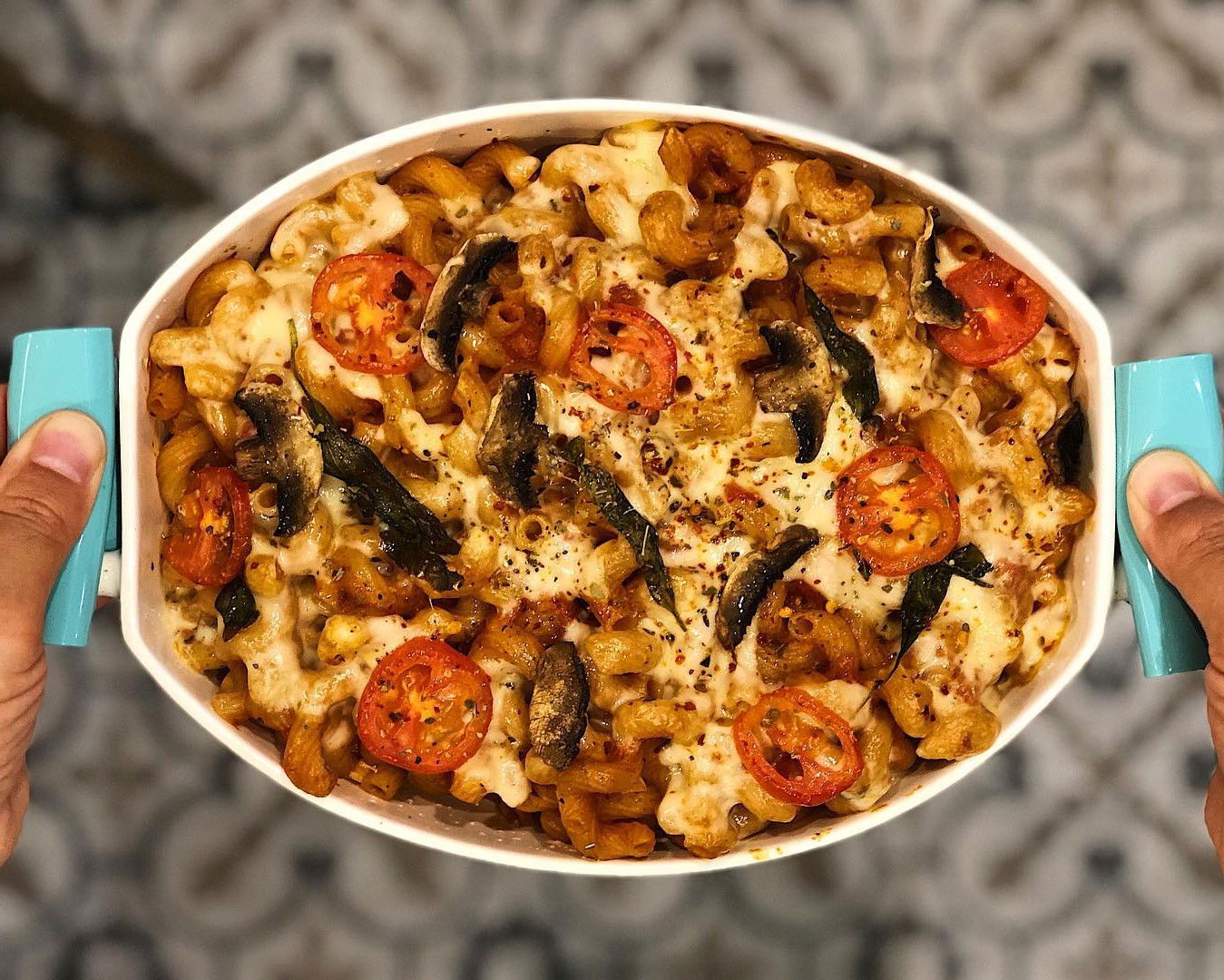 פסטה מוקרמת בתנור