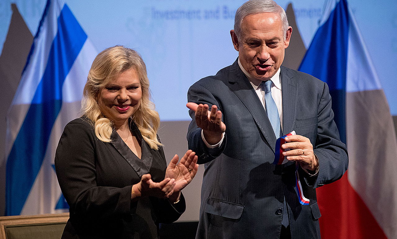 נתניהו ורעייתו, בשבוע שעבר