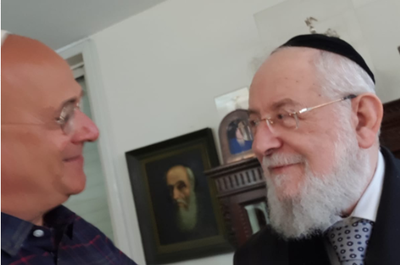 הרב ישראל מאיר לאו ועובדיה חממה ב'מדרשיר'