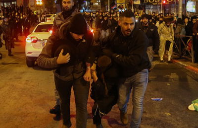 ההפגנה בירושלים, הלילה