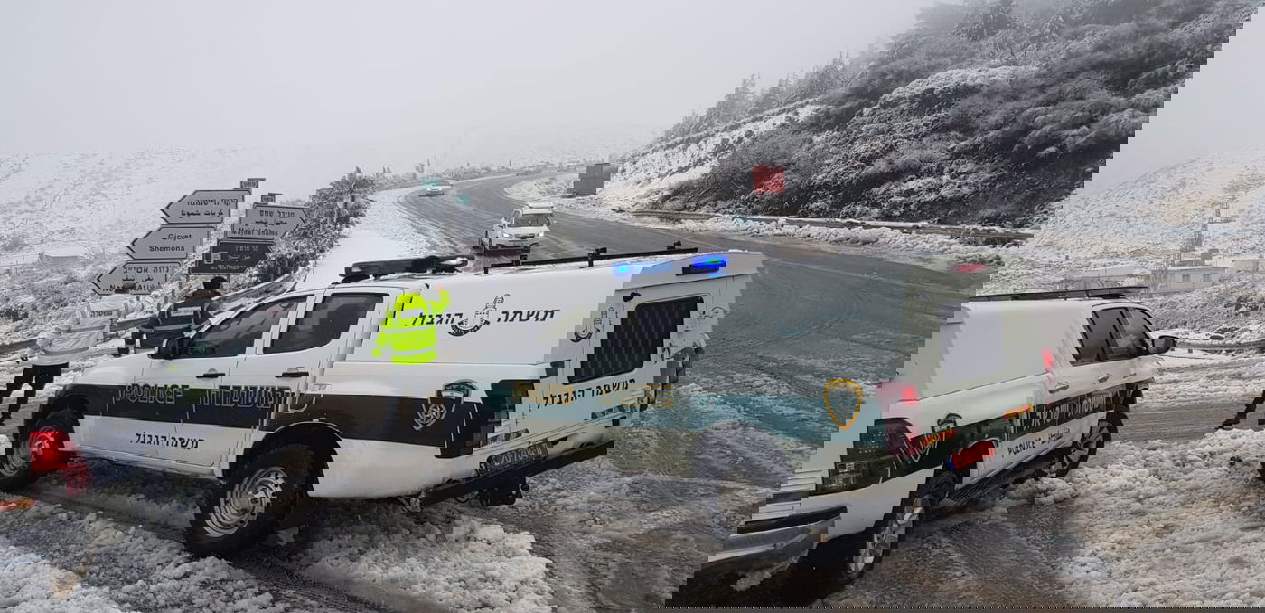 שלג ירד בצפון רמת הגולן; כבישים נחסמו ונפתחו