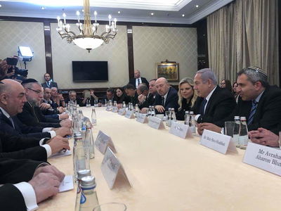 נתניהו בביקורו במוסקבה