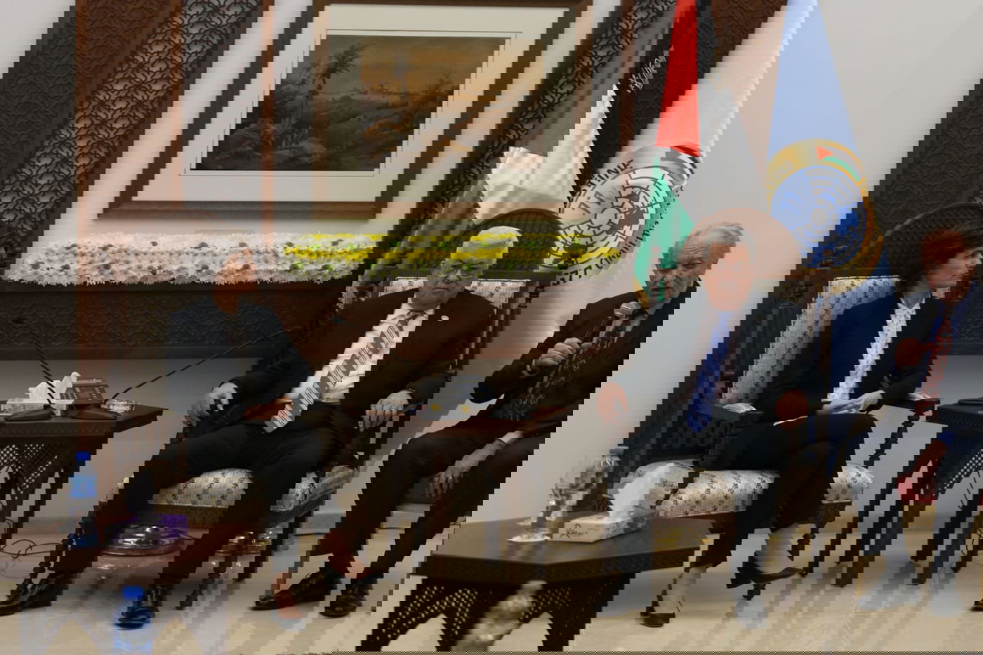 תמר זנדברג פגשה את אבו מאזן ברמאללה