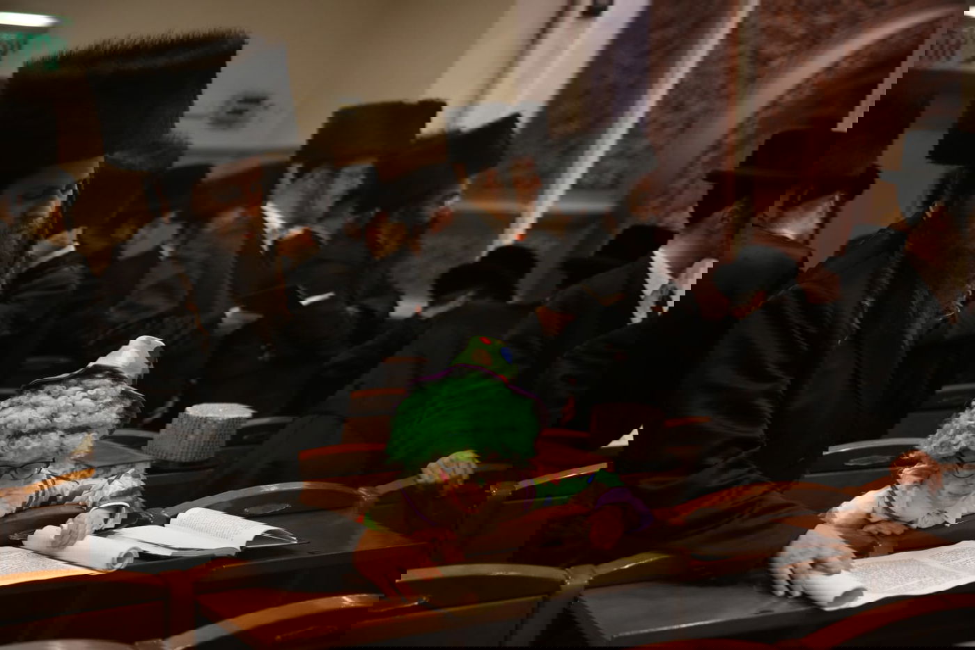 האדמו"ר מבעלזא בקריאת המגילה • תיעוד