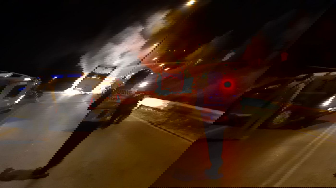 שומרון: אוטובוס עלה בלהבות ונשרף כליל