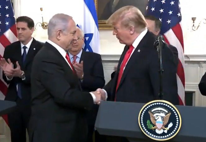 הנשיא טראמפ חתם על הכרה בריבונות ברמת הגולן