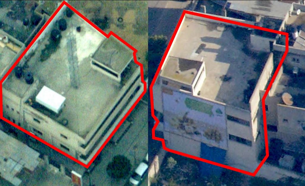 המבנה שהופצץ