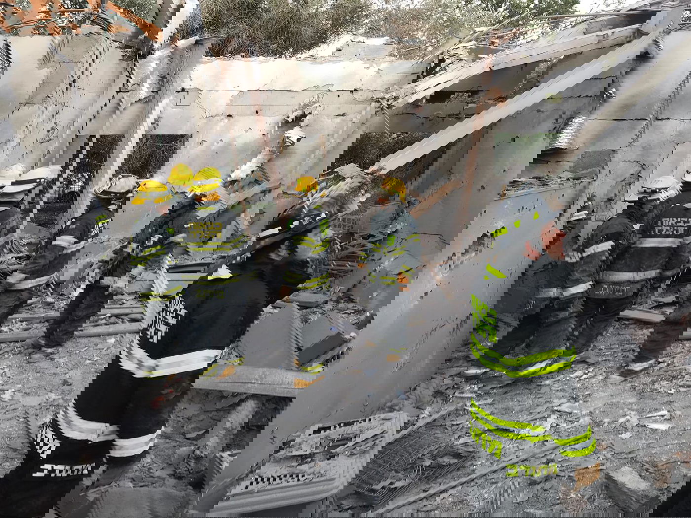 תיעוד: ההרס הרב בתוך הבית שספג פגיעת רקטה