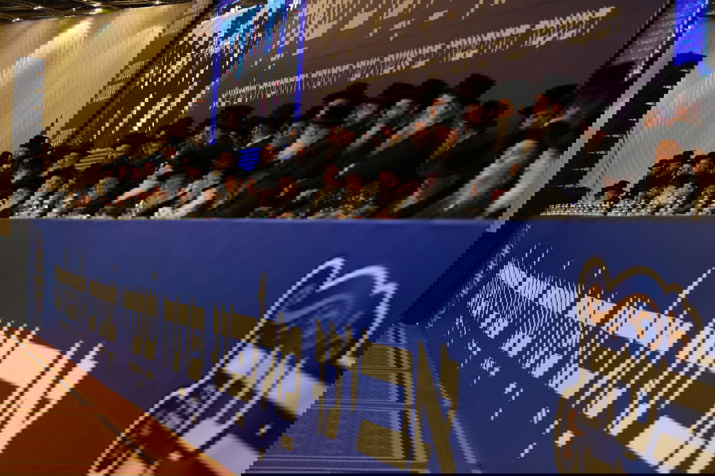 שידור חי: לראשונה הגר"מ מאזוז הגיע לכינוס יהדות התורה