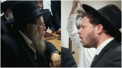 משה מלאכי והגרש"צ רוזנבלט. ארכיון