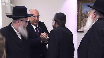 ראשי 'יהדות התורה' אצל הנשיא, הבוקר