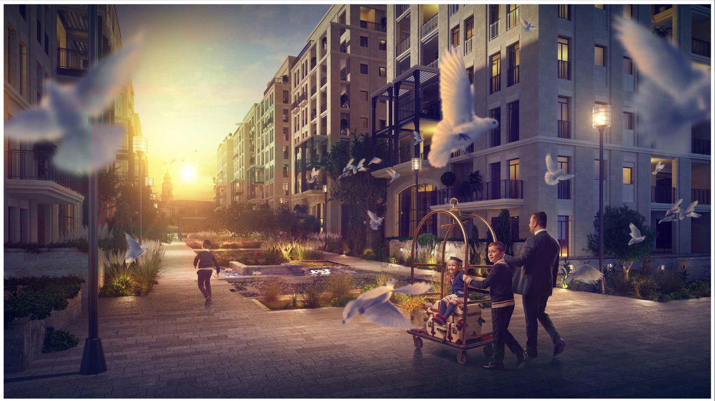 ריאה ירוקה פסטורלית בלב פרויקט היסטורי; שדרת האמפורה