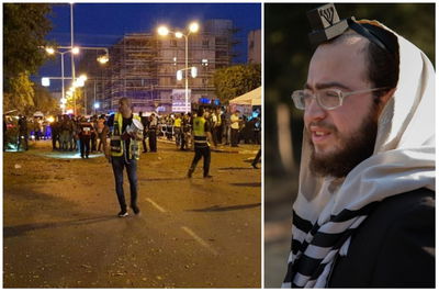 תמונת המנוח בצעירותו, על רקע זירת הנפילה