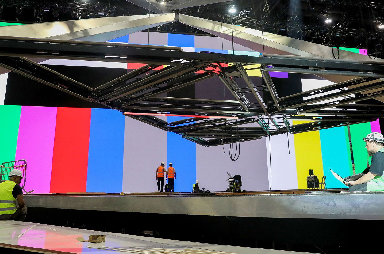 העבודות באתר המופע. אילוסטרציה