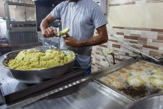 אילוסטרציה, דוכן להכנת פלאפל