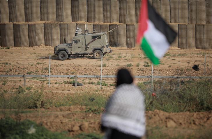 כוח צה"ל בגבול הרצועה. ארכיון