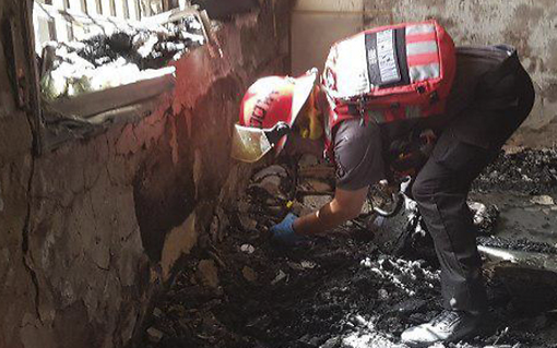 כוחות הכיבוי בזירה