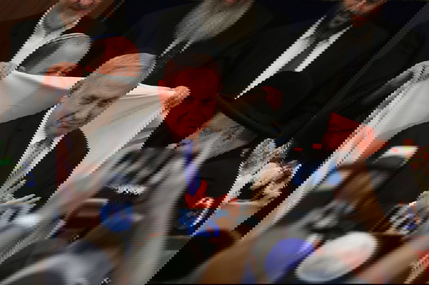 נתניהו חגג את יום ירושלים במרכז הרב • צפו