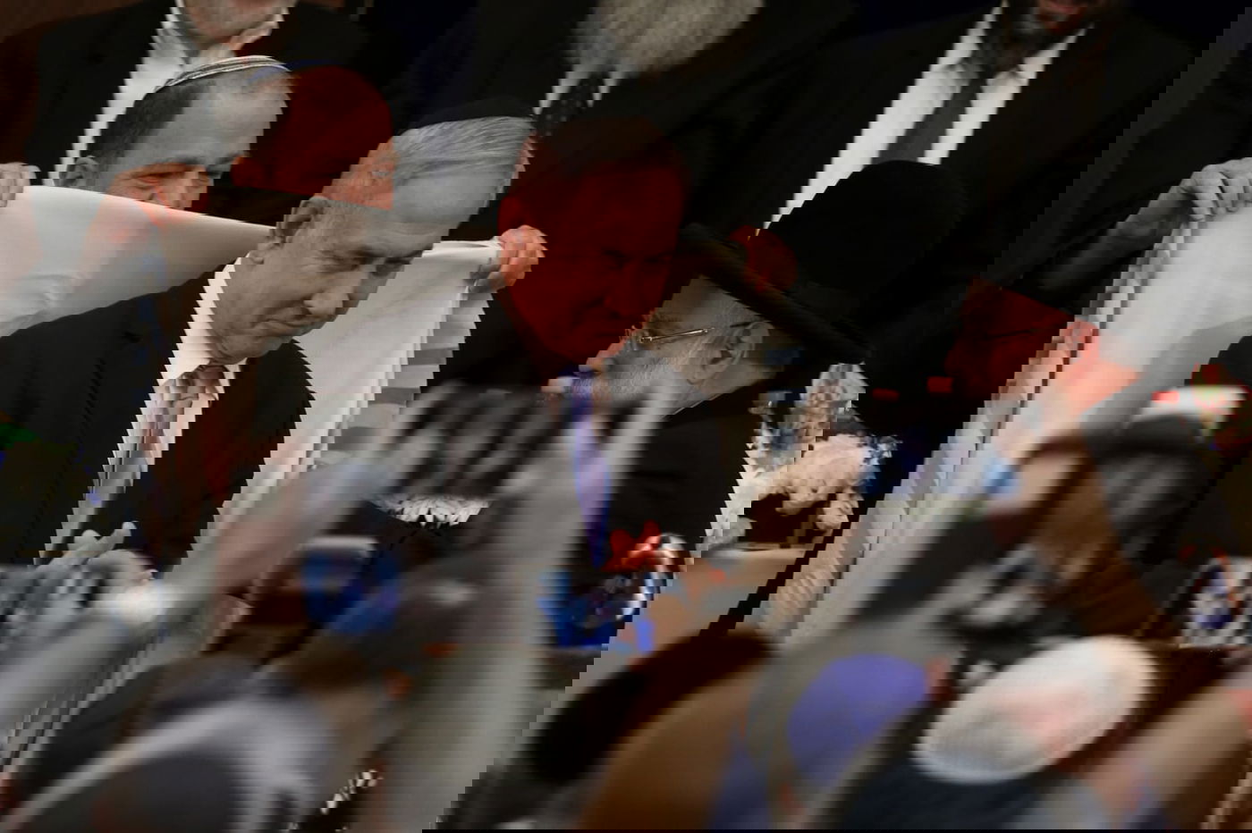 נתניהו חגג את יום ירושלים במרכז הרב • צפו