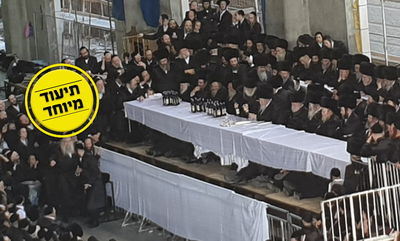 הגוי צילם: כך נראה 'טיש' חג השבועות בגור