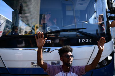 אילוסטרציה, מפגין בהפגנת האתיופים.