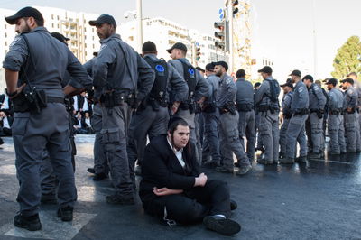 מתוך ההפגנה השבוע, למצולמים אין קשר לכתבה