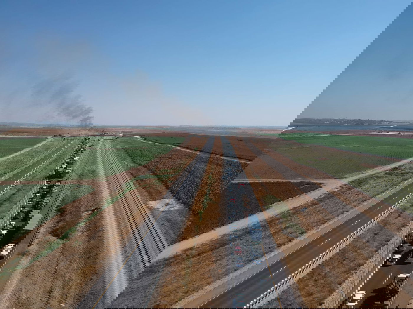 מדהים: כך נראה פקק בכביש 6 - מהאוויר