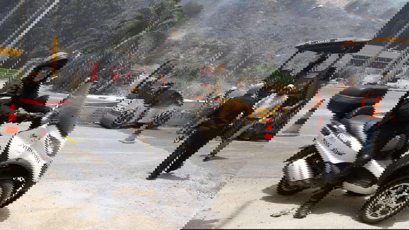 סמוך לשריפה בצפון