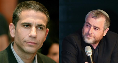 העיתונאים ריקלין (מימין) ומגל