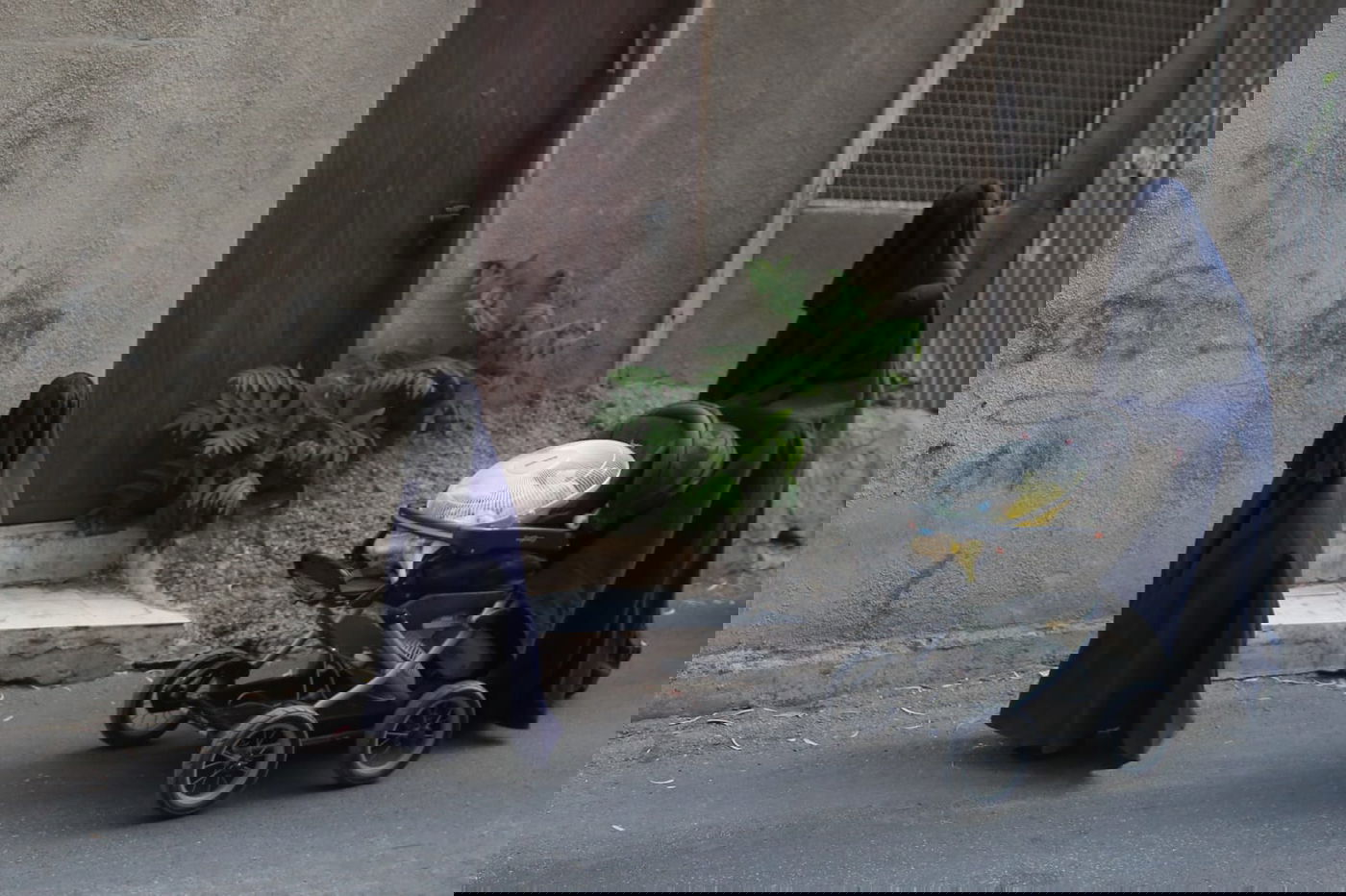 ברחובות העיר ירושלים: אם צועדת עם בנותיה ב'שאלים'