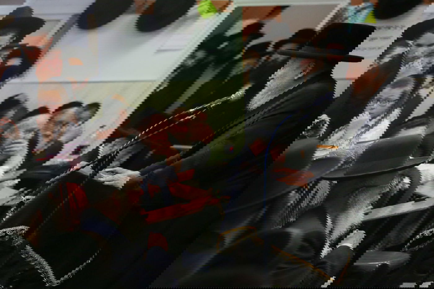 האדמו"ר והמשגיח הספידו את מרן הגרי"ש אלישיב