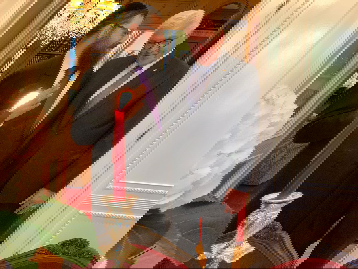 נשיא גרמניה ביקר בביתו של הרב שהותקף