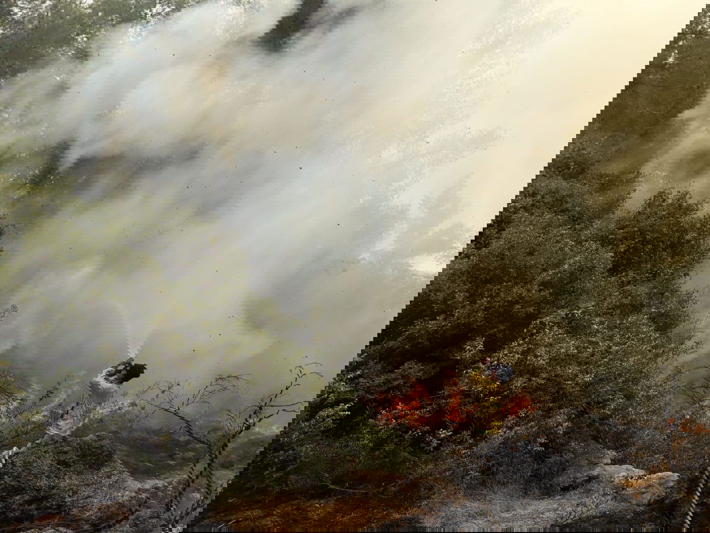 שריפת ענק במורדות הרי ירושלים • תיעוד