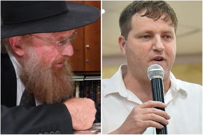 רמי גרינברג ומנהל הסמינר הרב עזריה הילדסהיימר