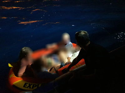 נסחפו עם סירה מתנפחת ללב ים וחולצו בנס