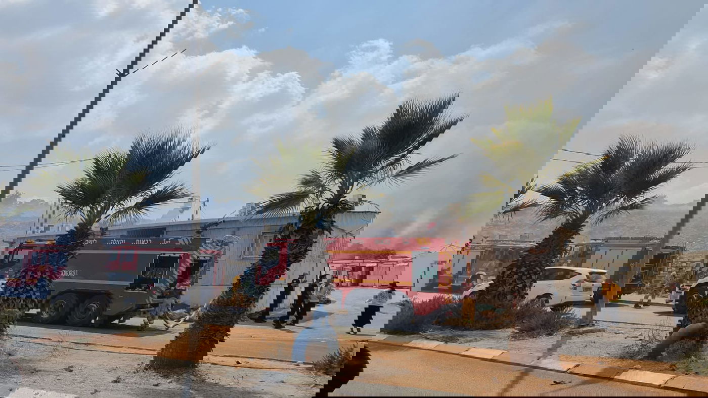 שריפת קוצים ליד מודיעין עילית; גן ילדים - פונה