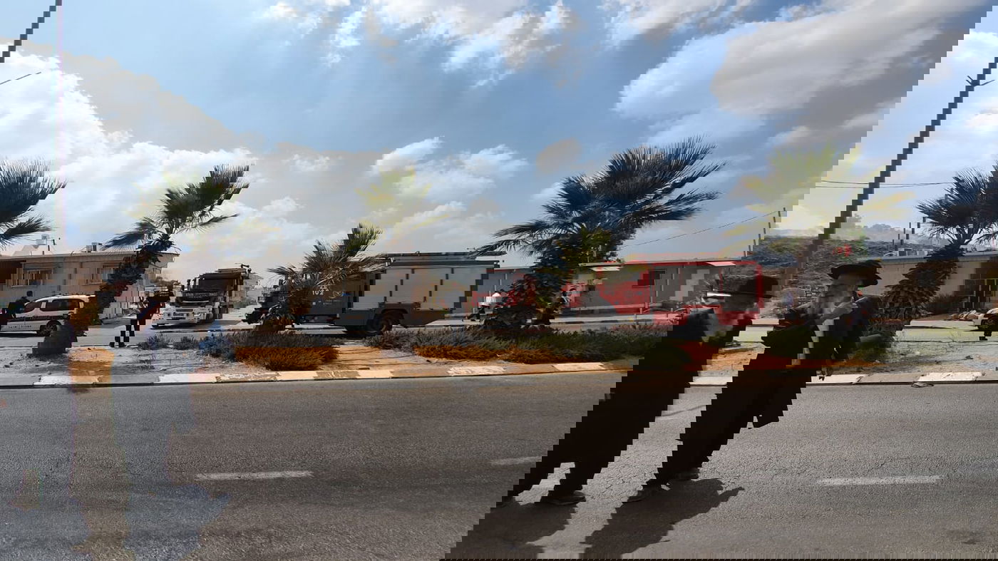 שריפת קוצים ליד מודיעין עילית; גן ילדים - פונה