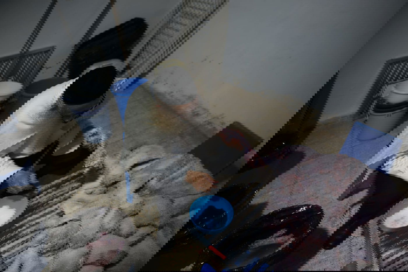 צפו: הירושלמי המבוגר מולח את העופות