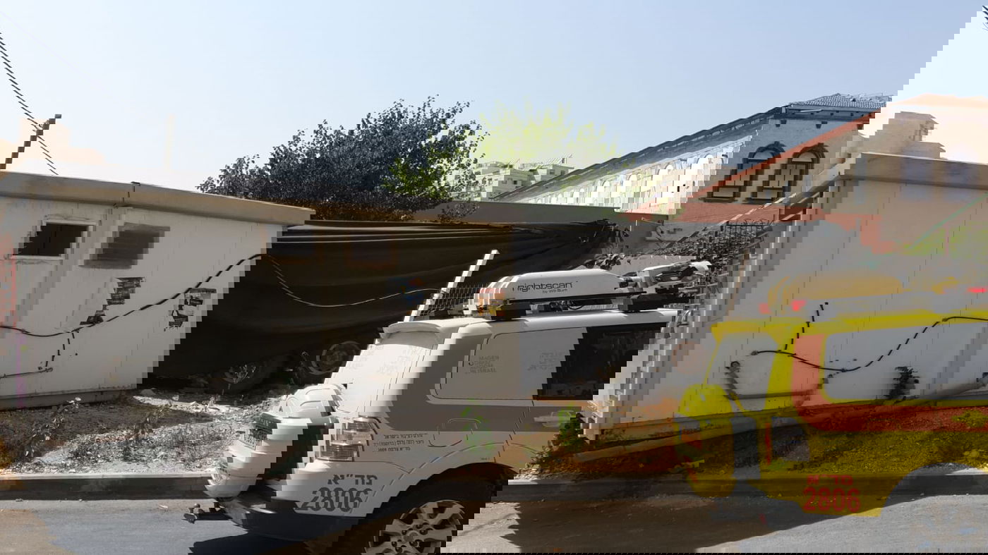 משאית התנגשה בחיידר, פעוט נפצע בינוני