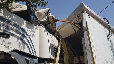 משאית התנגשה בחיידר, פעוט נפצע בינוני