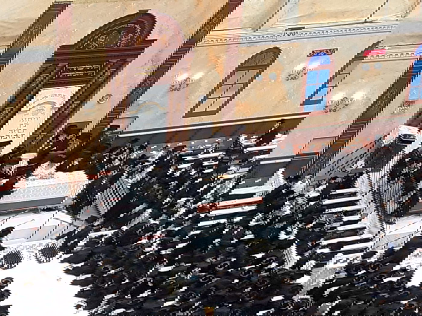 צפו: האדמו"ר מויז'ניץ במעמד נעילת החג