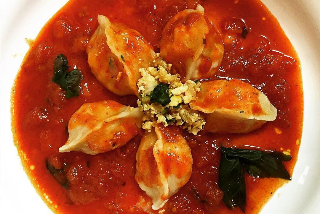 קרעפלאך ברוטב עגבניות