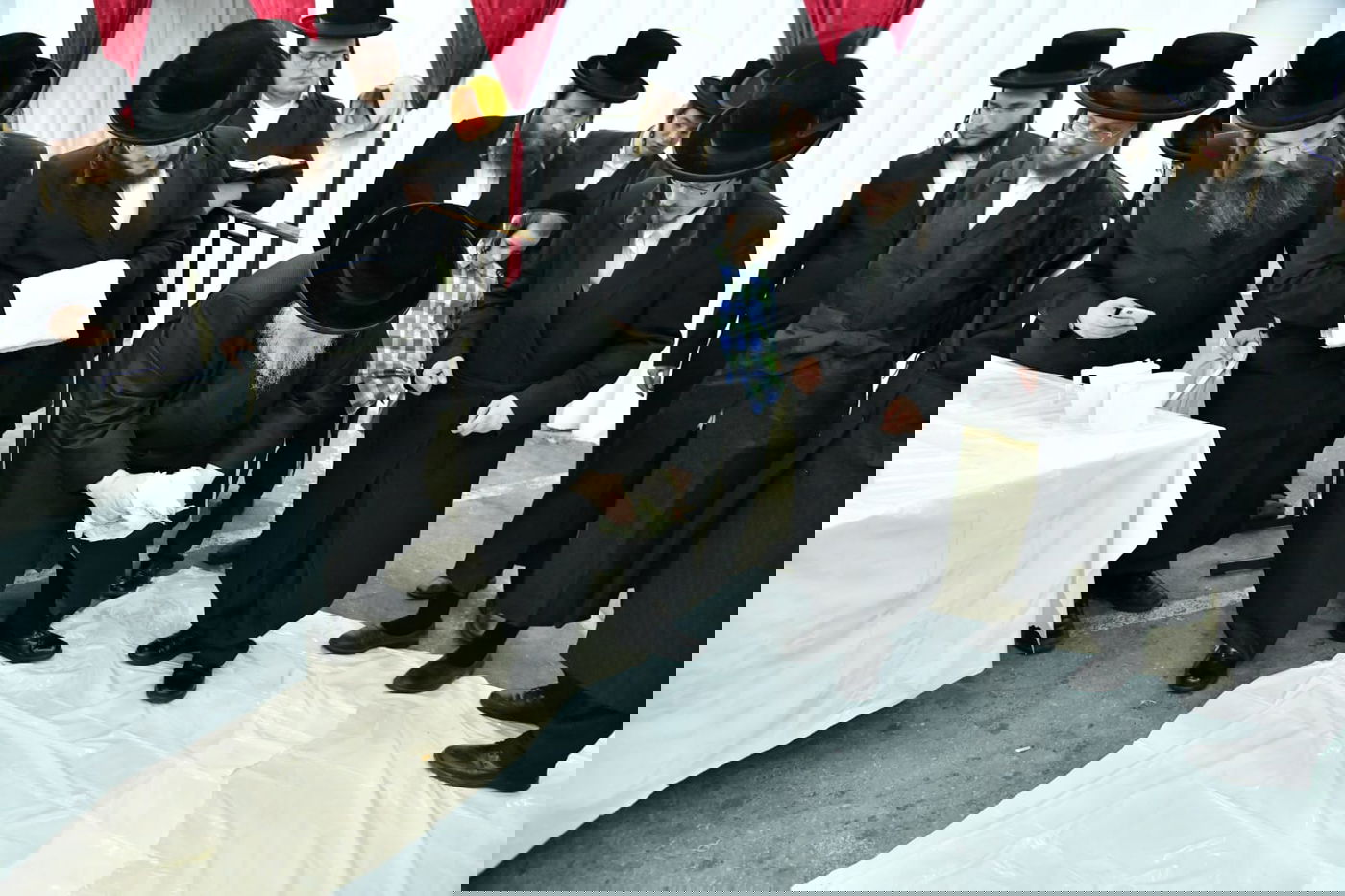 האדמו"ר מסאסוב במעמד 'כפרות' ושחיטה