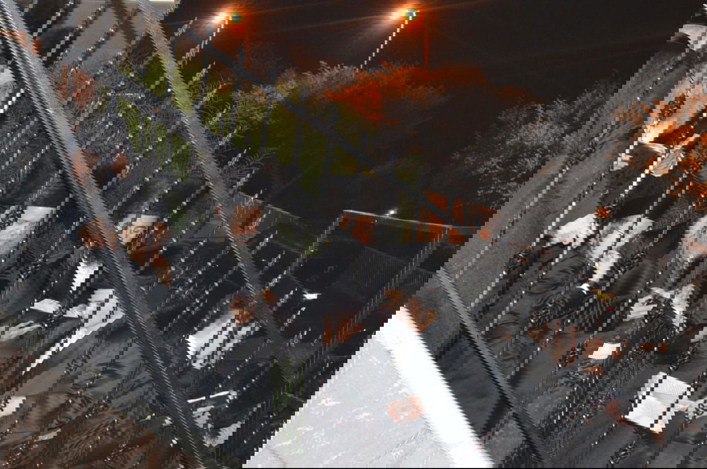 הרבי עלה על הסולם וסיכך בידיו את הסוכה