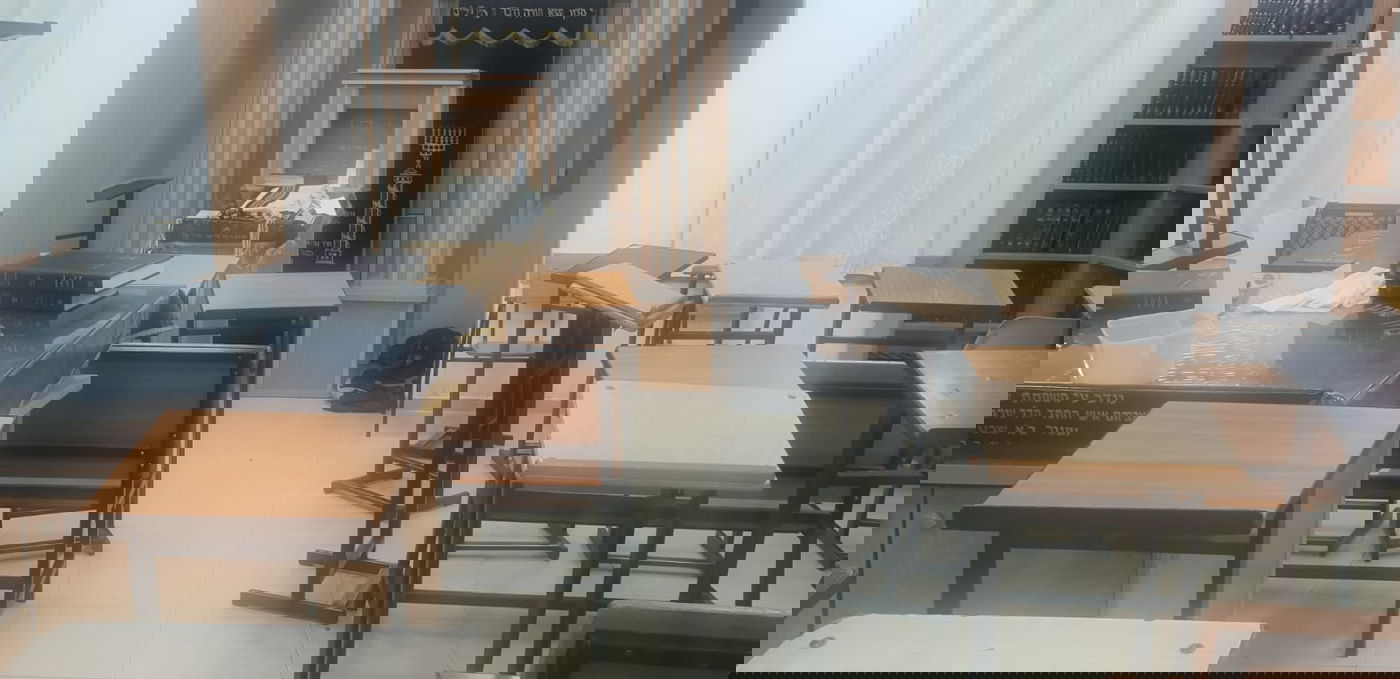 בסלבודקא: כלב התנחל ב'מזרח' על יד ארון הקודש