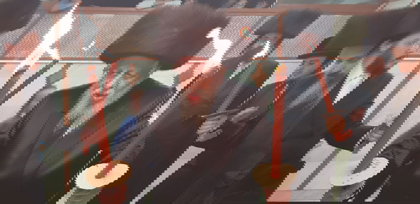 זקן אדמו"רי רוז'ין בשמחת בית השואבה