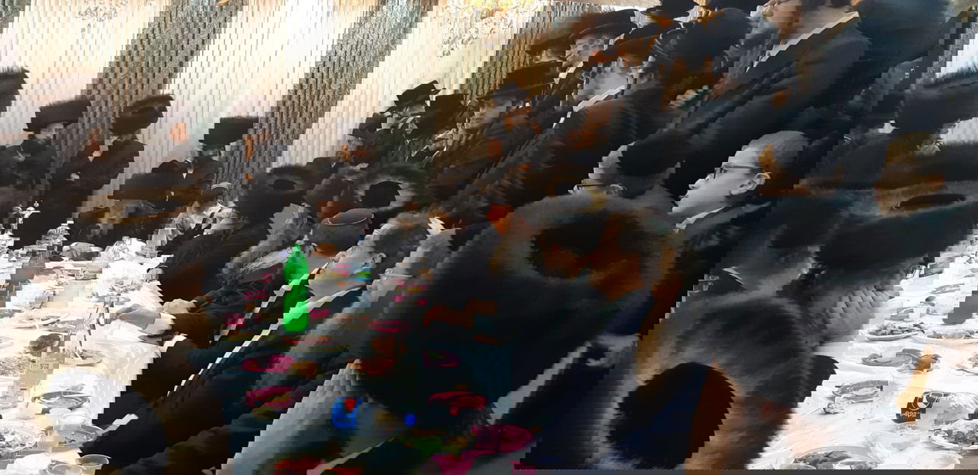 זקן אדמו"רי רוז'ין בשמחת בית השואבה