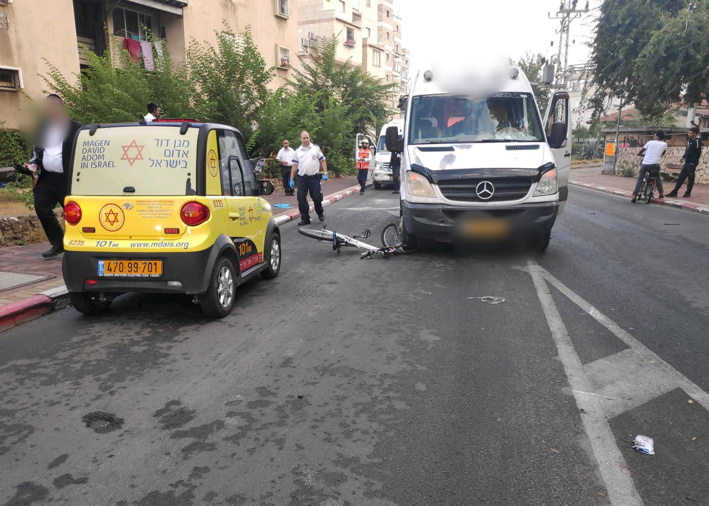 זירת התאונה בבני ברק