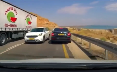 כמעט תאונה: העקיפה המסוכנת של הנהגת