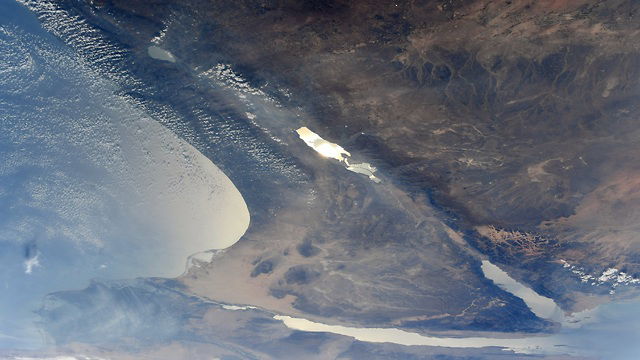 כך נראית ישראל מתחנת החלל הבינלאומית